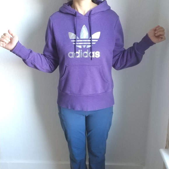 【Like new】adidas hoodie size S purple color for women - Picture 8 of 8